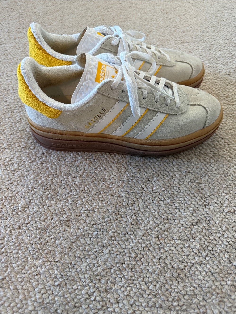 adidas Gazelle women’s  Suede Sneakers in Beige and Yellow